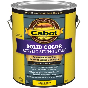 Solid Color Acrylic Decking Stain, White Base ~ Gallon