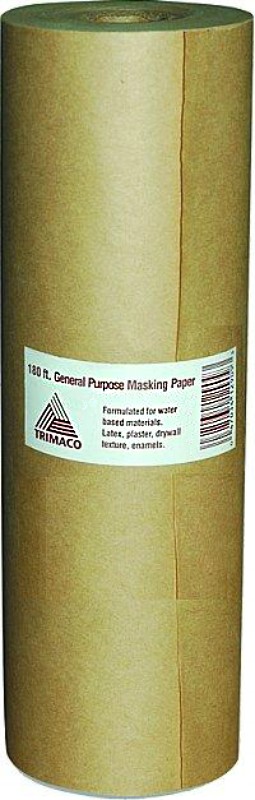 Trimaco 12912 General Purpose Masking Paper, 180' Length x 12 Width, Brown