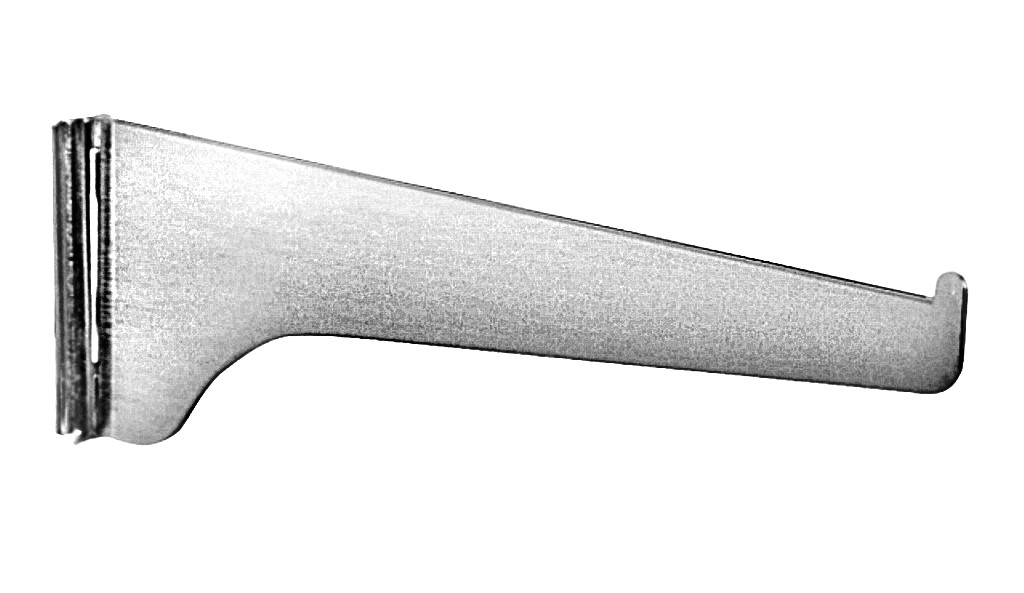 KV #180-ANOCHROME-14" SHELF BRACKET BRUSHED ZINC-PLATED FINISH STEEL 