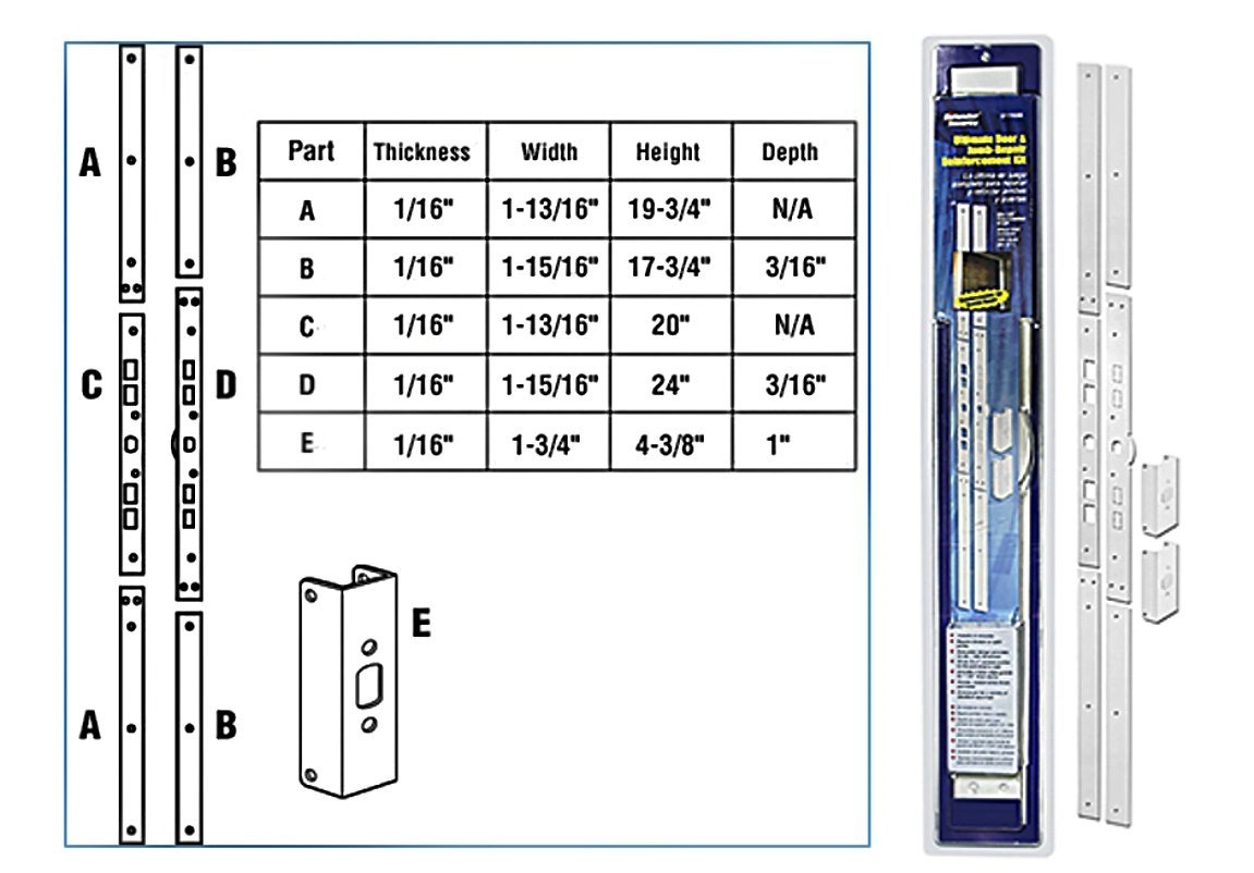 Buy the PrimeLine/SlideCo U11026 Door Jamb Repair/Reinforcement Kit ...