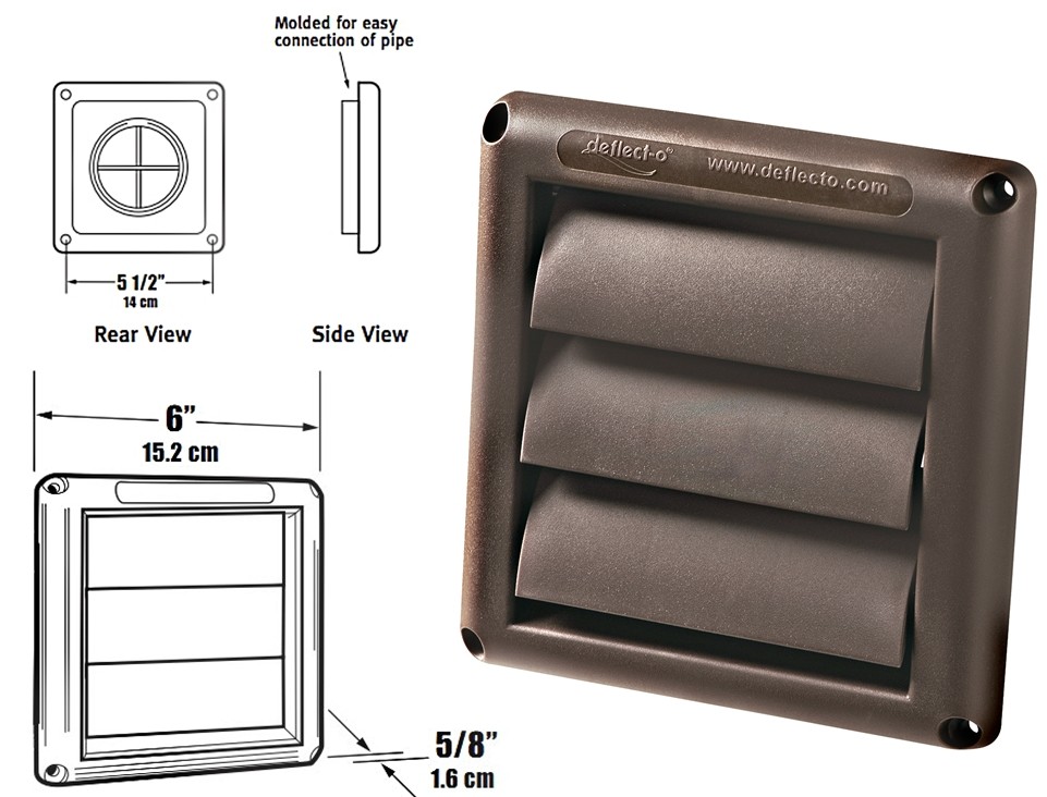Buy the DeflectO HSR4B Replacement Louver Vent Hood, Brown Hardware