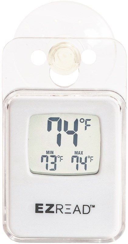 Digital Window Thermometer-White