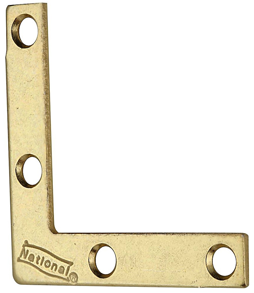 Buy the National 190876 Flat Corner Brace, Brass 2" x 3/8" Hardware