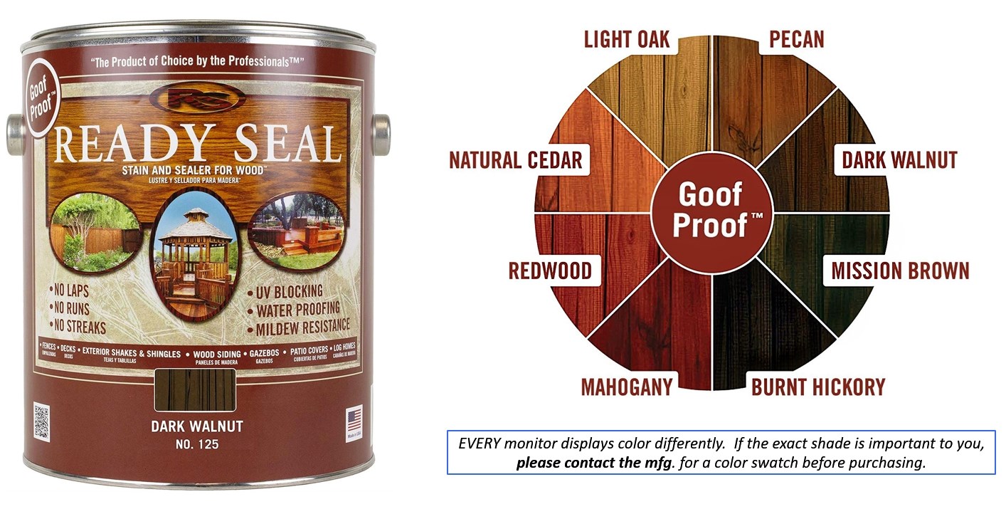 Buy the Ready Seal 125 Ready Seal Wood Stain and Sealant, Walnut ~ Gallon