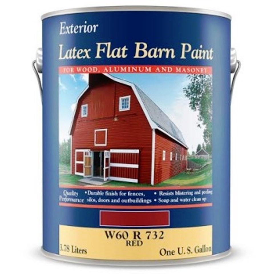 Buy the CBD Group Paint W60R0083116 Barn Paint, Flat Latex Red