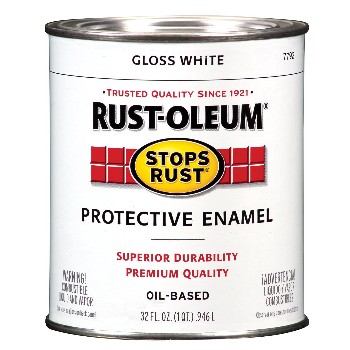 Rust-oleum 7792504 Protective Enamel Paint, Gloss White ~ Quart