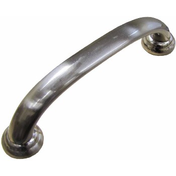 Art Nouveau Cabinet Pull, Satin Nickel Finish ~ 3-3/4" CTC