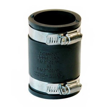 Sewer & Drain Flexible Coupling ~ 1 1/2" x 1 1/2" 