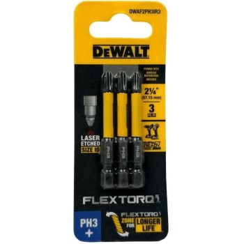 DeWalt FlexTorq Impact Bit, Phillips #3 - 2-1/4", 3pk