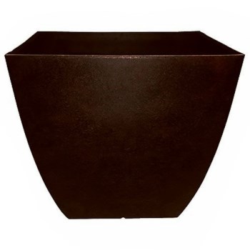 Southern Patio HDR-019275 Newland Series Outdoor Square Planter, Coffee ~ 16"
