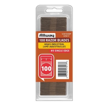 Allway Seb100 Razor Blades, Single Edge - Box Of 100