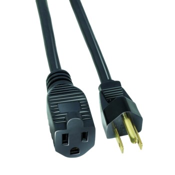 Coleman Cable Black Outdoor Extension Cord - 16/3, 10 Ft