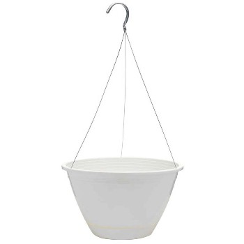 White Hanging Plant Basket - 10 inch