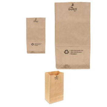 3# Brown Heavy Duty Grocery Bag