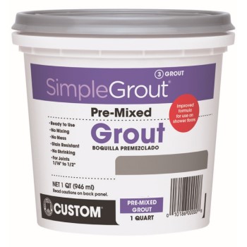 SimpleGrout Pre-Mixed Grout, Bright White ~ Quart