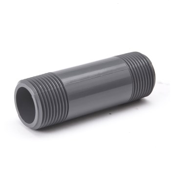 Schedule 80 PVC Nipple, Gray ~ 1/2" x 3"