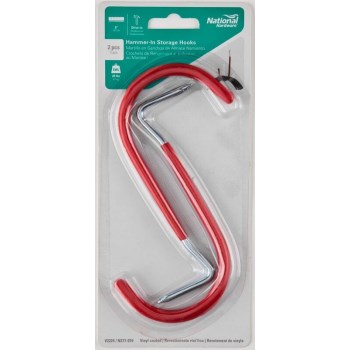 Curved Drive Storage Hook, Red ~ 2 1/2"