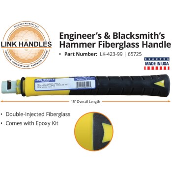 Fiberglass Engineers Handle, 15 inch