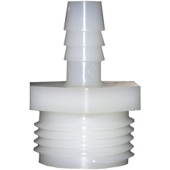 Larsen Nylon Barb x Male Hose Thread Adapter - 3/8" x 3/4" MHT
