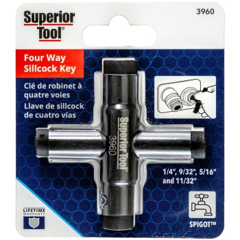 Superior Tool 4-Way Sillcock Key