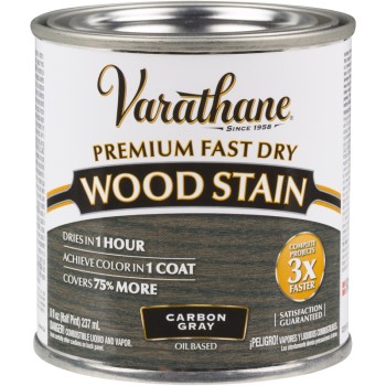 Rust-Oleum 307416 Varathane Premium Fast Dry Interior Wood Stain, Carbon Gray ~ Half Pint 