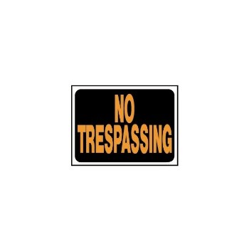 Hy-Ko 3014 No Trespassing Sign, Plastic 9 x 12 inch