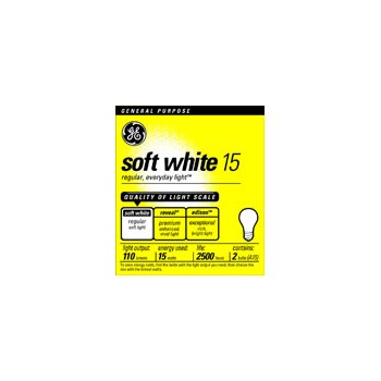 GE 97491 Light Bulb, Soft White 15 watt