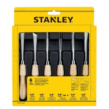 Stanley Wood Carving Tool Set, 6pc - 1/4" to 1/2"