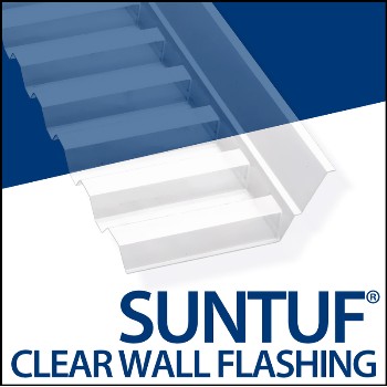 Wall Connector Flashing, 4 ft. 2" x 5" ~ Clear