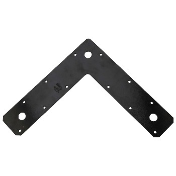 National N266-474 Black Finish Corner Plate ~ 9" x 2" x 1/8"