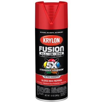 Krylon Fusion Spray Paint, Red Pepper Gloss - 12 oz Aerosol