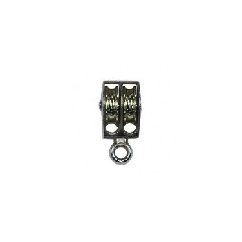 Campbell Chain T7655222 Double Wheel Solid Eye Pulley - 1 1/2 Inch