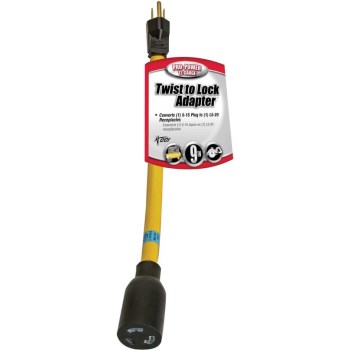 Power Cord Adapter, Twist-Lock ~ 9"