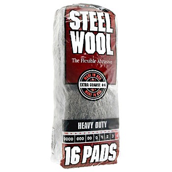 Ra/homax 106607-06 Steel Wool Pads, #4 Coarse, Hd ~ 16 Pads/pack