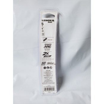 Lenox Gold 6" x 18 TPI Recip Saw Blade - Sheet Metal, 5-Pack