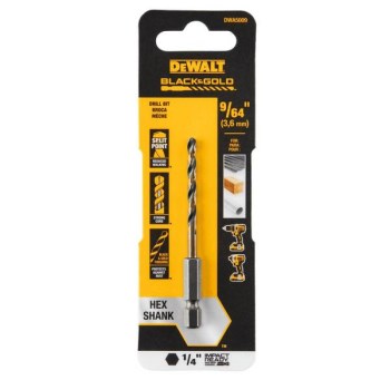 DeWalt High-Speed Steel Drill Bit - 9/64"