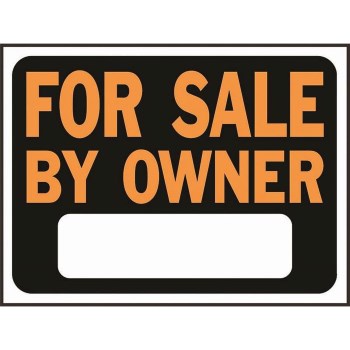 For Sale By Owner Sign, Plastic - 9" x 12"