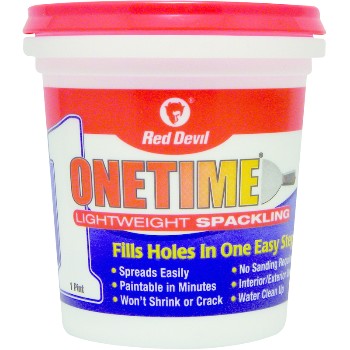 Red Devil 0548 OneTime Lightweight Spackling, Pre-Mix ~ One Pint 