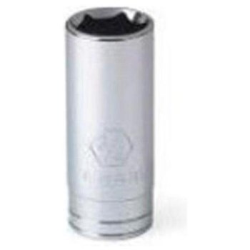 GearWrench 1/4" Drive Deep Socket, 6 Point - 7/16"