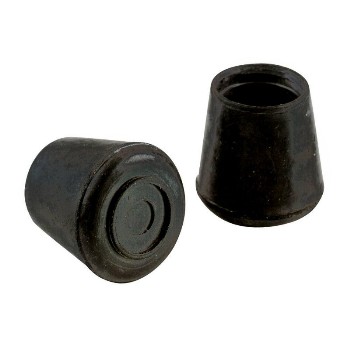 Furniture Leg Tips, Black Rubber ~  3/4"