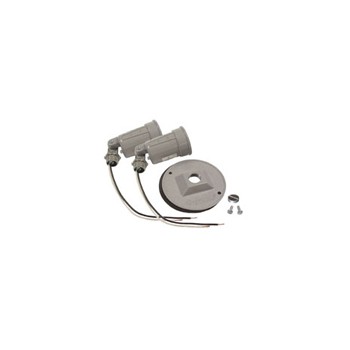 Hubbell/raco 5625-0 Two Light Lampholder Round Cover Kit, Gray 4 Inch