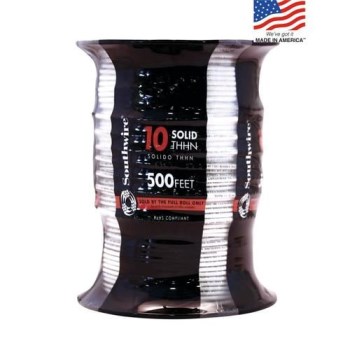 10 AWG 500' THHN Solid Wire White