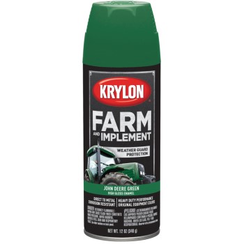 Krylon K01932000 Farm & Implement Spray Paint,  John Deere Green  ~ 12 oz Cans