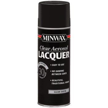 Minwax 15210 Aerosol Lacquer, Clear Satin ~ 12.5 oz Aerosol Spray