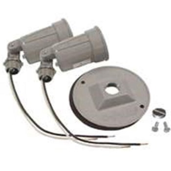 Two Light Lampholder Round Cover Kit, Gray 4 inch