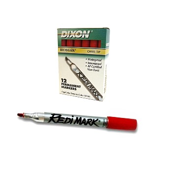 Dixon/Prang/Ticonderoga 87110 Redi-Marker Chisel Tip ~ Red 