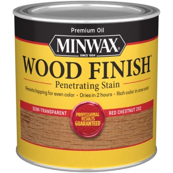 Minwax 22320 Penetrating Wood Stain, Red Chestnut ~ 1/2 Pint