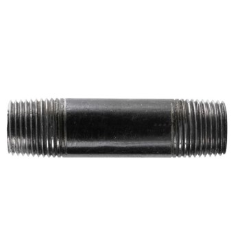 Steel Pipe Nipples, Black  ~ 1/2" x 5 1/2"