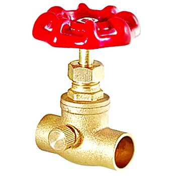 LDR Ind 022 5403 Brass Stop &amp; Waste Valve ~ Lead Free, 1/2"