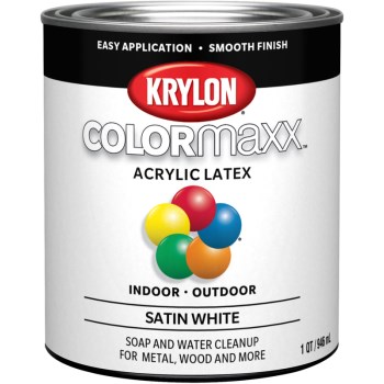 COLORmaxx paint, White Satin ~ Qt 